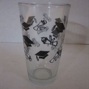 Libbey Graduation Cap & Diploma Clear Glass Drinking Glass 6in.T x 3 1/2in.W NW